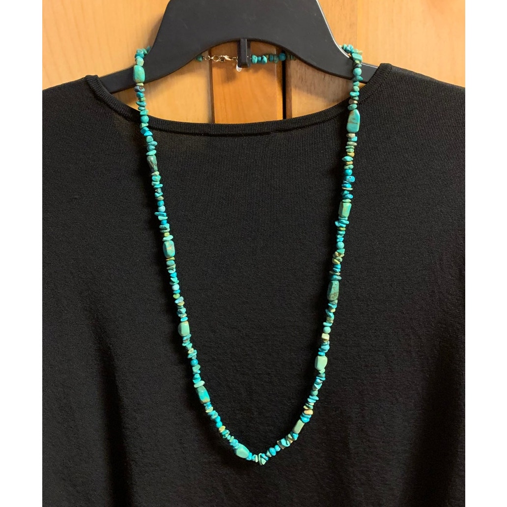 Whitney Kelly Sterling Silver And Natural Turquoise Long Necklace
